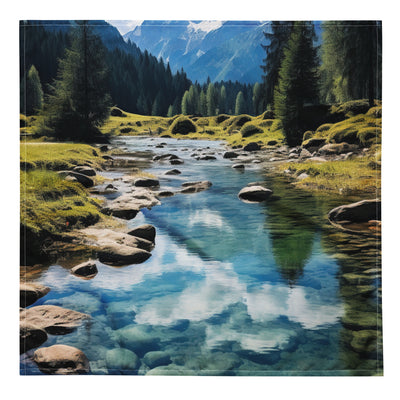 Österreichische Alpen und steiniger Bach - Bandana (All-Over Print) berge xxx L