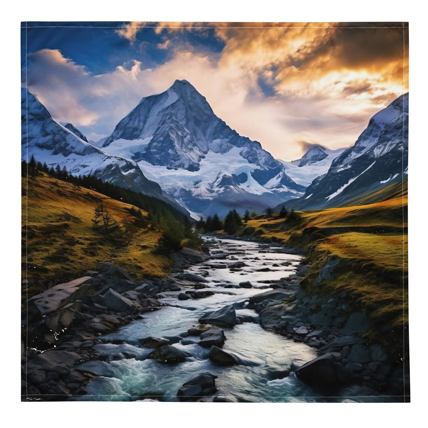 Berge und steiniger Bach - Epische Stimmung - Bandana (All-Over Print) berge xxx L