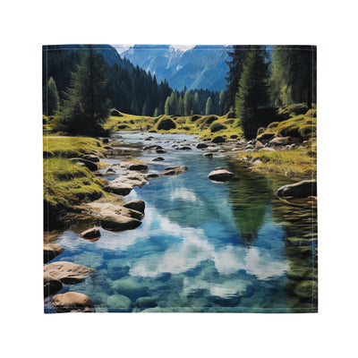 Österreichische Alpen und steiniger Bach - Bandana (All-Over Print) berge xxx M