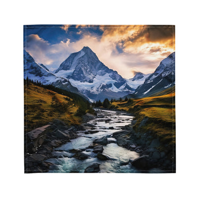 Berge und steiniger Bach - Epische Stimmung - Bandana (All-Over Print) berge xxx M