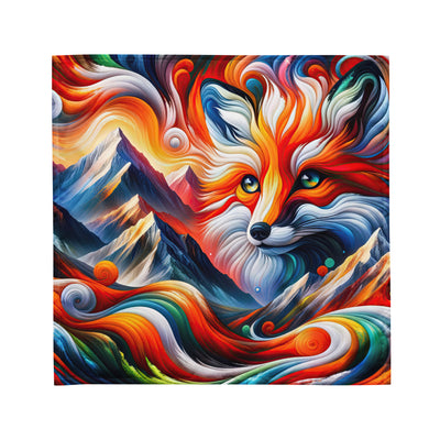 Abstrakte Kunst der Alpen voller lebendiger Farben und dynamischer Bewegung. Es dominiert ein farbiger Fuchs - Bandana (All-Over Print) camping xxx yyy zzz M