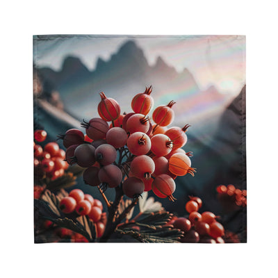 Foto einer Gruppe von Alpenbeeren mit kräftigen Farben und detaillierten Texturen - Bandana (All-Over Print) berge xxx yyy zzz M