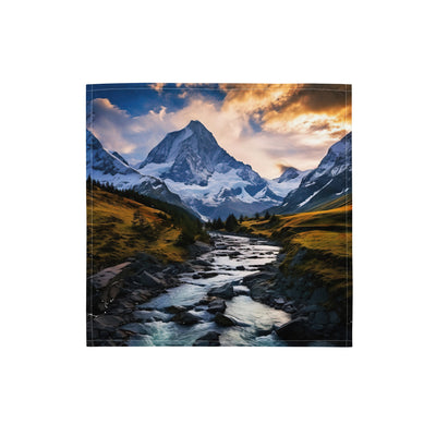 Berge und steiniger Bach - Epische Stimmung - Bandana (All-Over Print) berge xxx S