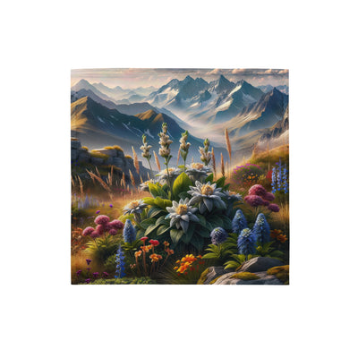 Alpine Flora: Digitales Kunstwerk mit lebendigen Blumen - Bandana (All-Over Print) berge xxx yyy zzz S