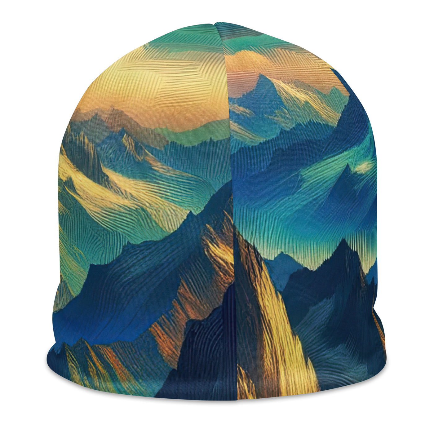 Atemberaubende alpine Komposition mit majestätischen Gipfeln und Tälern - Beanie (All-Over Print) berge xxx yyy zzz