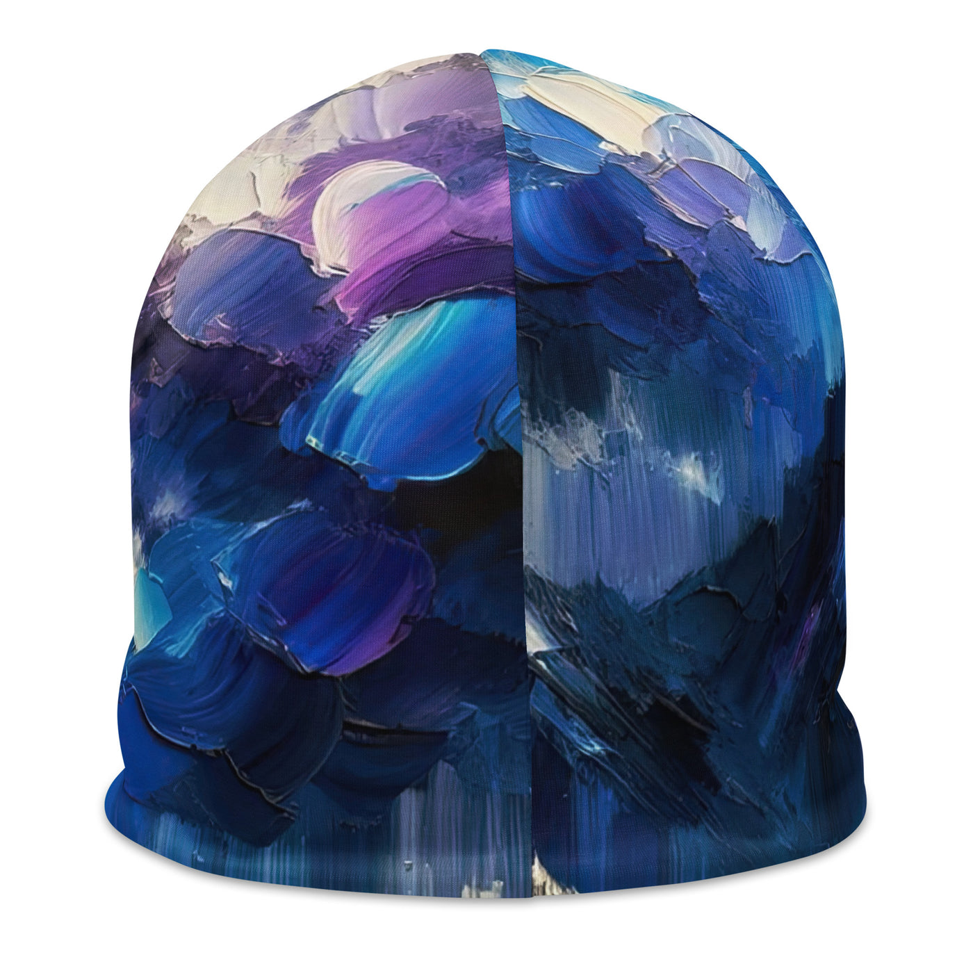 Alpenabstraktion mit dramatischem Himmel in Öl - Beanie (All-Over Print) berge xxx yyy zzz