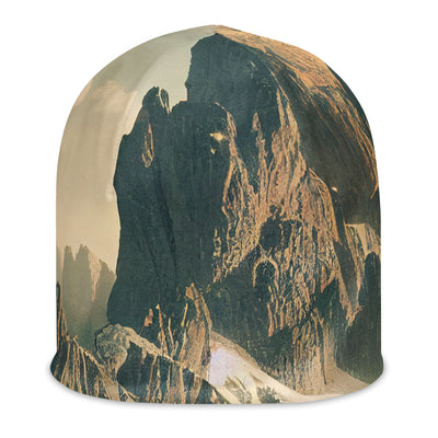 Dolomiten - Landschaftsmalerei - Beanie (All-Over Print) berge xxx L