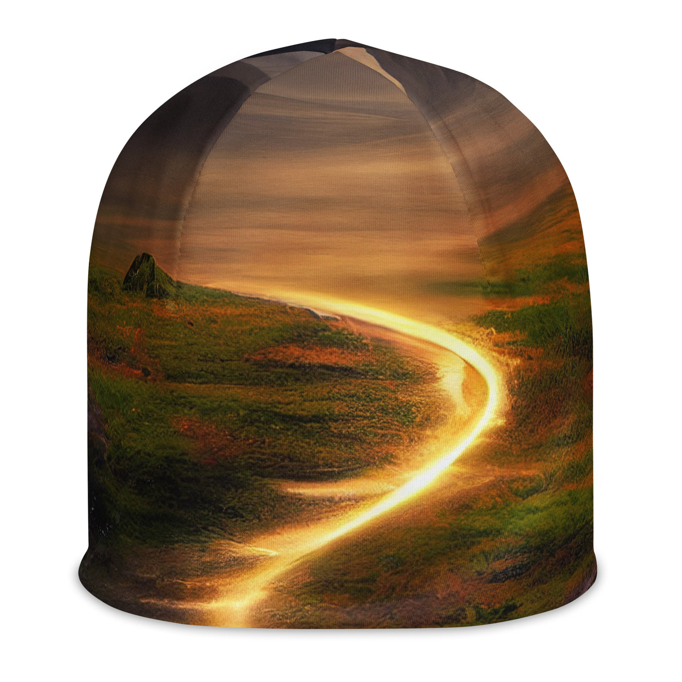 Landschaft mit wilder Atmosphäre - Malerei - Beanie (All-Over Print) berge xxx L