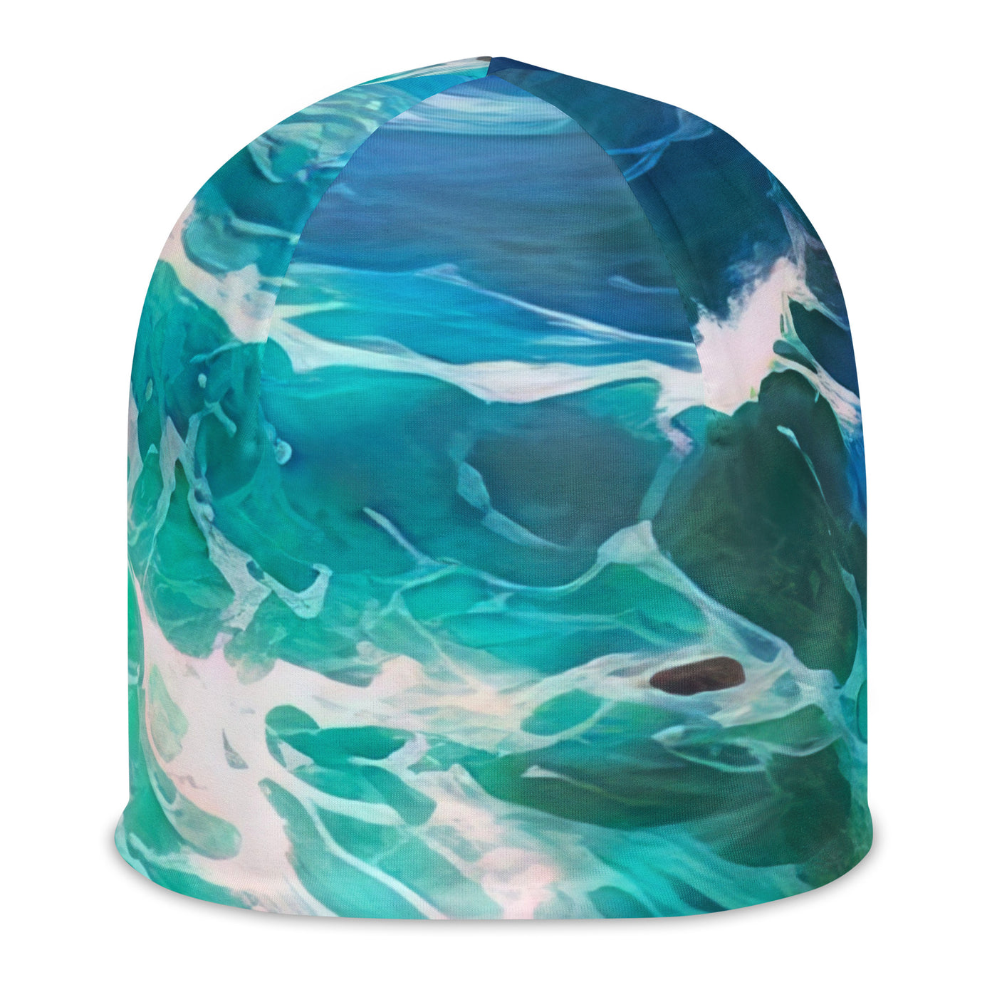 Berge, Blumen, Fluss und Steine - Malerei - Beanie (All-Over Print) camping xxx L