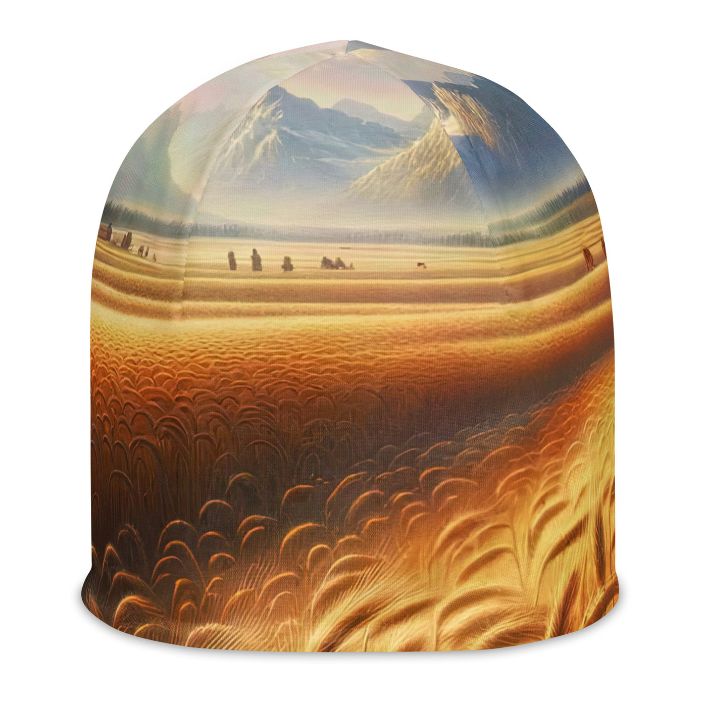 Ölgemälde eines bayerischen Weizenfeldes, endlose goldene Halme (TR) - Beanie (All-Over Print) xxx yyy zzz L