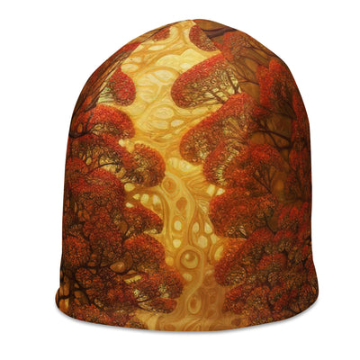 Wald im Herbst und kleiner Bach - Beanie (All-Over Print) camping xxx