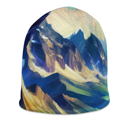 Impressionistische Alpen, lebendige Farbtupfer und Lichteffekte - Beanie (All-Over Print) berge xxx yyy zzz