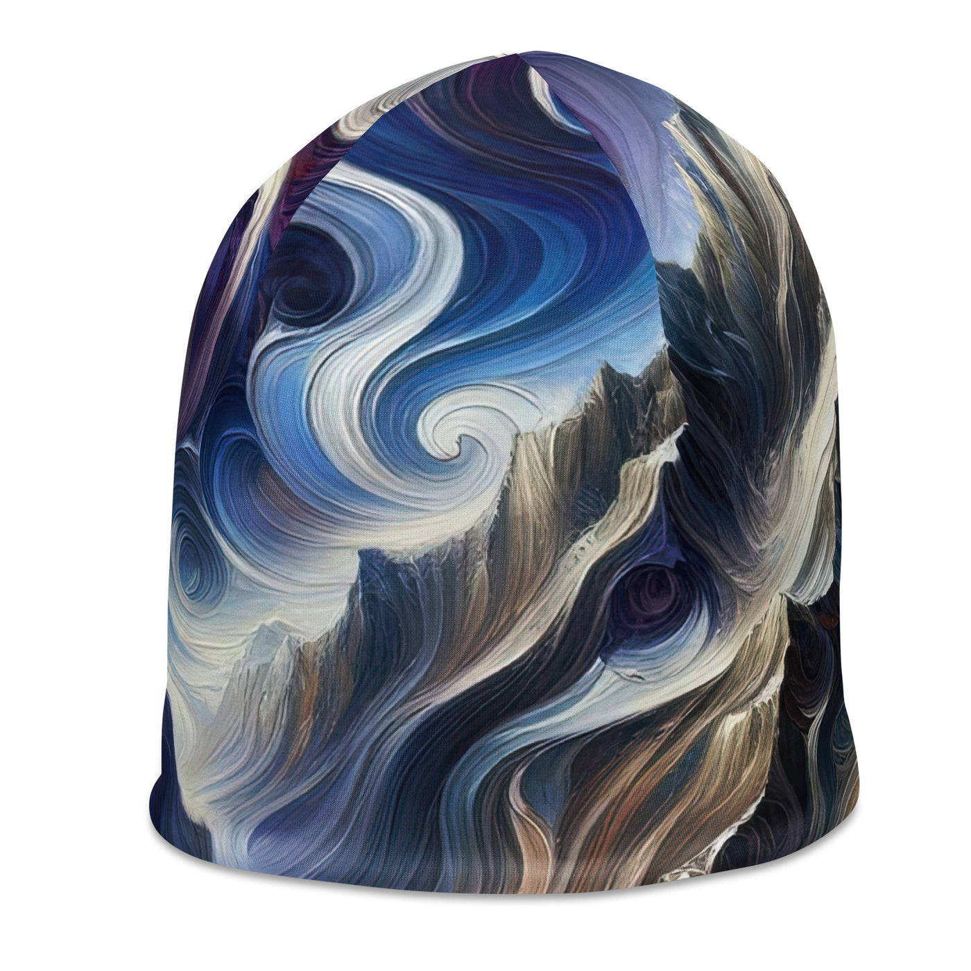 Ölgemälde der Alpen in abstraktem Expressionismus, wilde Naturdarstellung - Beanie (All-Over Print) berge xxx yyy zzz