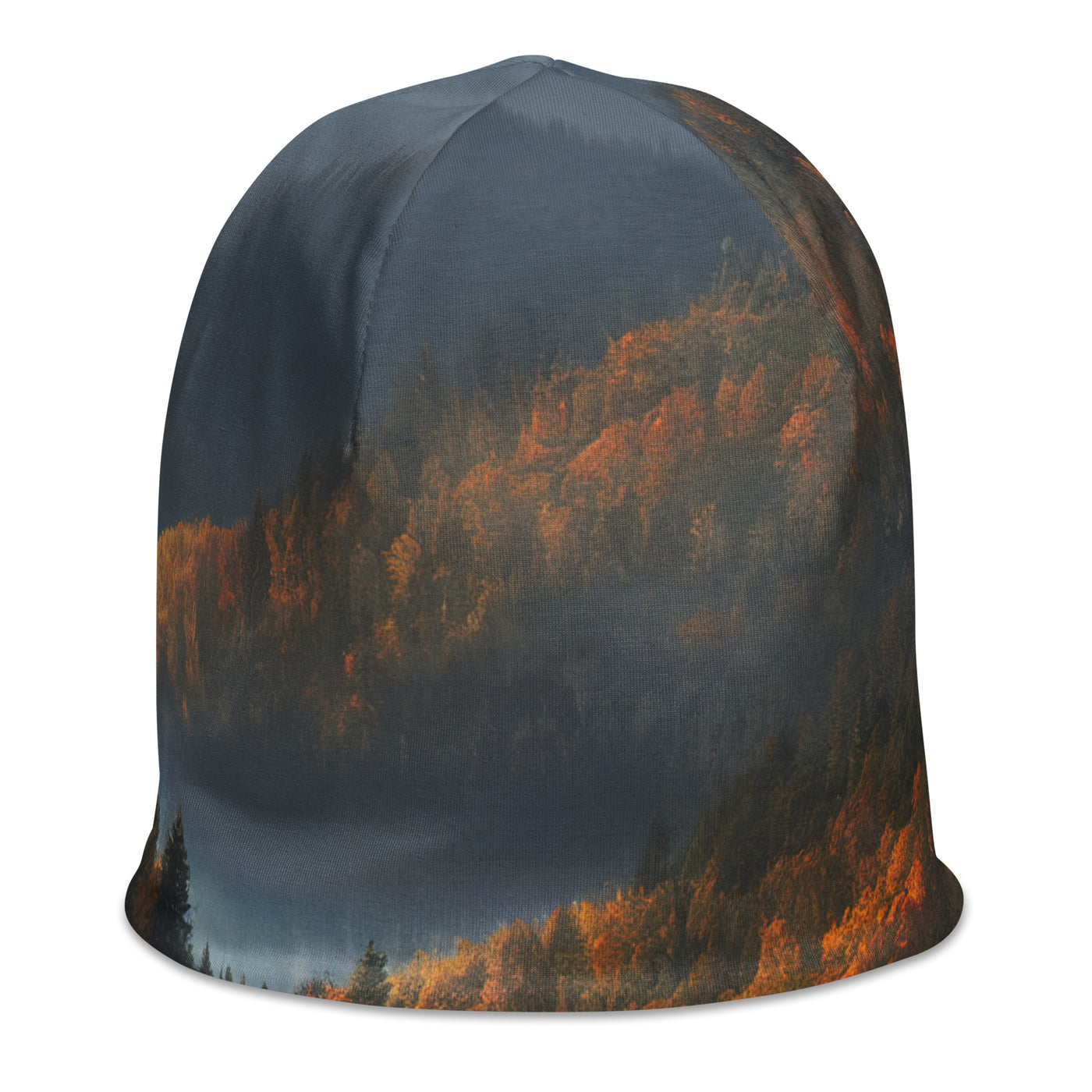 Berge, Wald und Nebel - Malerei - Beanie (All-Over Print) berge xxx