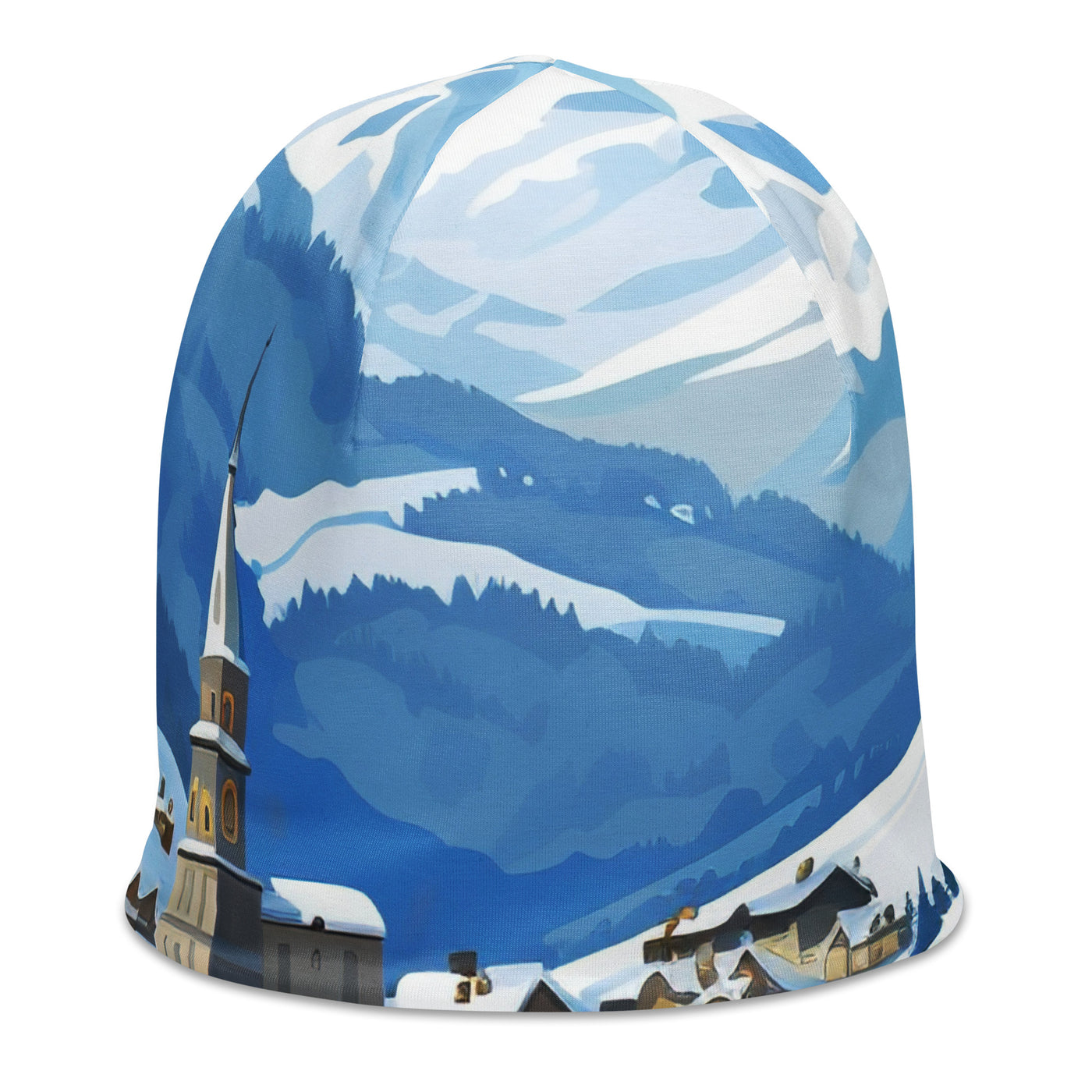 Kitzbühl - Berge und Schnee - Landschaftsmalerei - Beanie (All-Over Print) ski xxx