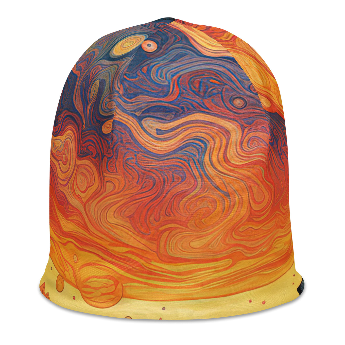 Hund auf Felsen - Epische bunte Landschaft - Malerei - Beanie (All-Over Print) camping xxx