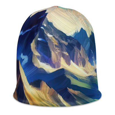 Impressionistische Alpen, lebendige Farbtupfer und Lichteffekte - Beanie (All-Over Print) berge xxx yyy zzz