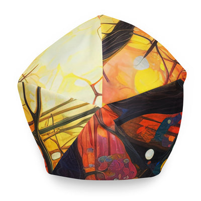 Wald und Wanderweg - Bunte, farbenfrohe Malerei - Beanie (All-Over Print) camping xxx