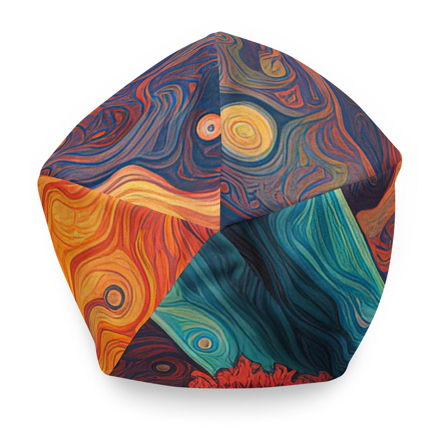 Hund auf Felsen - Epische bunte Landschaft - Malerei - Beanie (All-Over Print) camping xxx