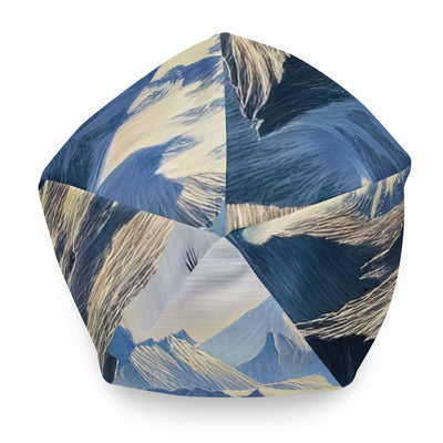 Ölgemälde der Alpen mit hervorgehobenen zerklüfteten Geländen im Licht und Schatten - Beanie (All-Over Print) berge xxx yyy zzz