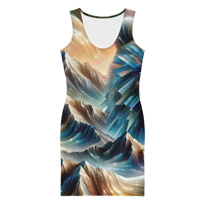 Alpen & Bär Kaleidoskop - Abstrakte Lichtkunst mit Kraft - Langes Damen Kleid (All-Over Print) camping xxx yyy zzz XL