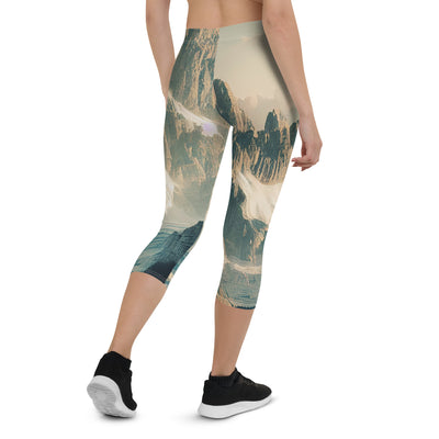 Dolomiten - Landschaftsmalerei - Capri Leggings (All-Over Print) berge xxx