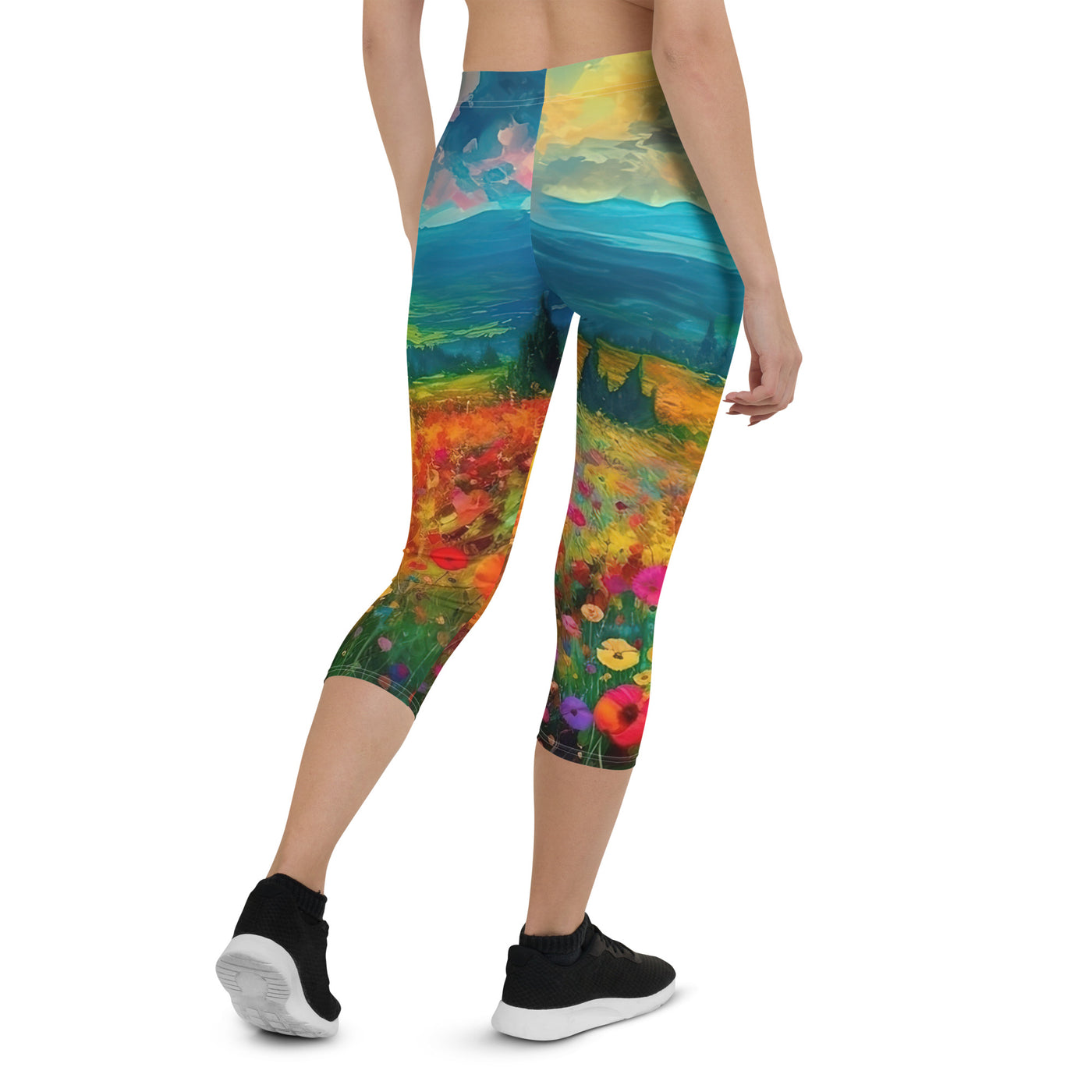 Berglandschaft und schöne farbige Blumen - Malerei - Capri Leggings (All-Over Print) berge xxx