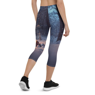 Lagerfeuer im Winter - Camping Foto - Capri Leggings (All-Over Print) camping xxx