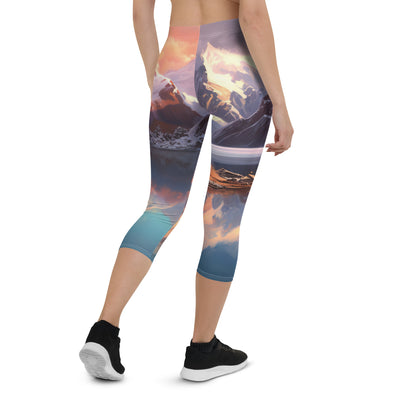 Berg und Bergsee - Landschaftsmalerei - Capri Leggings (All-Over Print) berge xxx