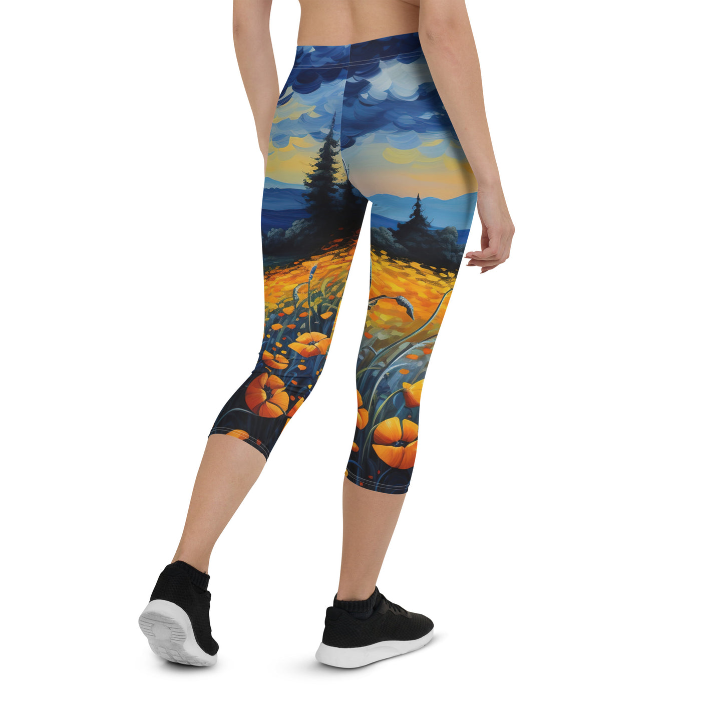 Berglandschaft mit schönen gelben Blumen - Landschaftsmalerei - Capri Leggings (All-Over Print) berge xxx