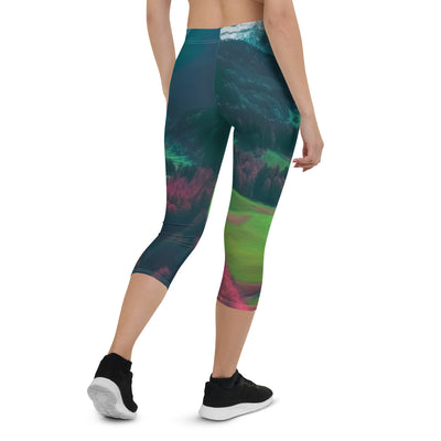 Berglandschaft und Dorf - Fotorealistische Malerei - Capri Leggings (All-Over Print) berge xxx