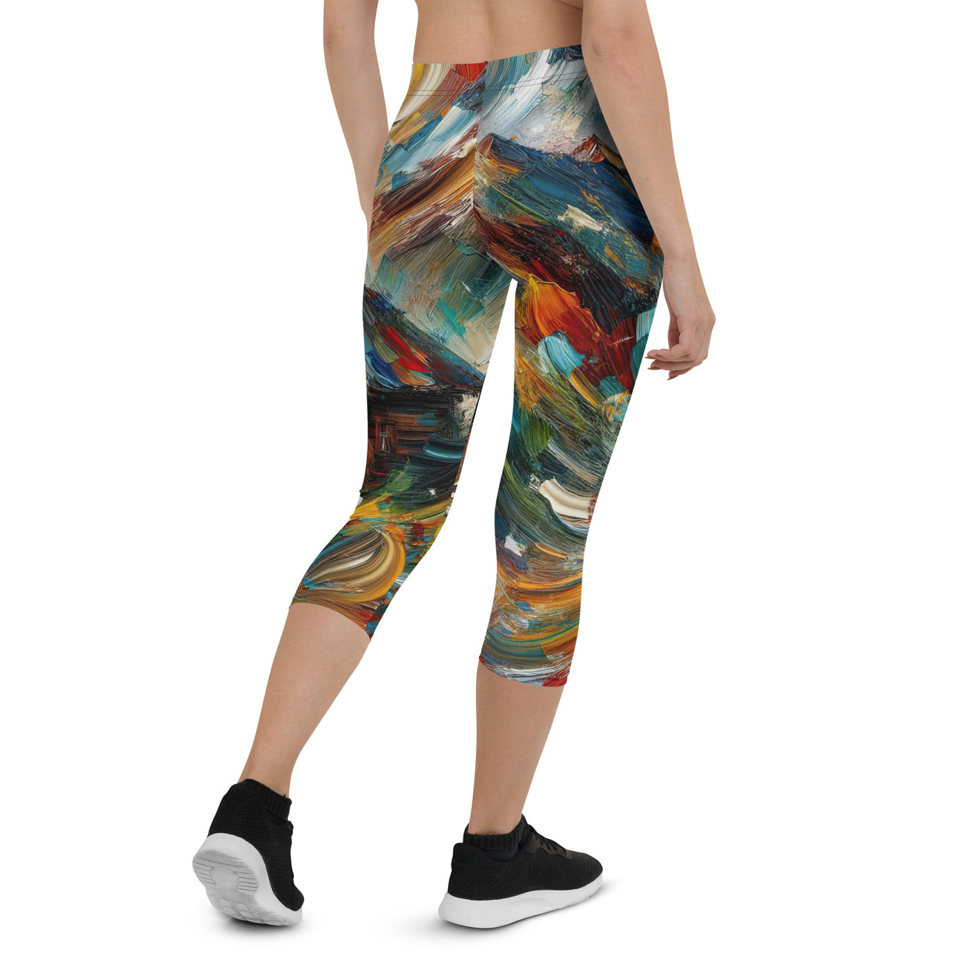 Expressionistisches Farbchaos der Alpen und Schönheit der Berge - Abstrakt - Capri Leggings (All-Over Print) berge xxx yyy zzz