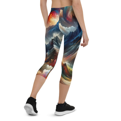 Expressionistische Alpen, Berge: Gemälde mit Farbexplosion - Capri Leggings (All-Over Print) berge xxx yyy zzz