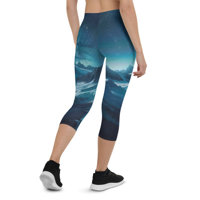 Winterabend in den Bergen: Digitale Kunst mit Sternenhimmel - Capri Leggings (All-Over Print) berge xxx yyy zzz