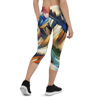 Alpen in abstrakter Expressionismus-Manier, wilde Pinselstriche - Capri Leggings (All-Over Print) berge xxx yyy zzz