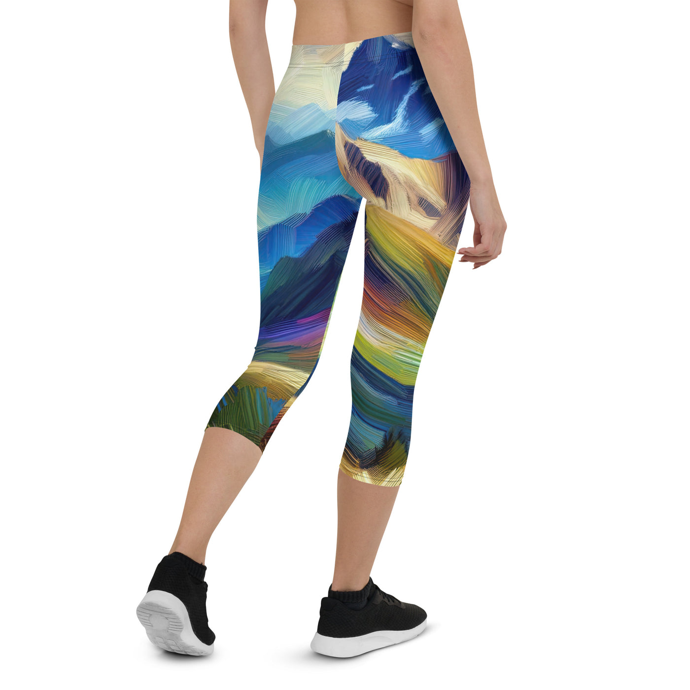 Impressionistische Alpen, lebendige Farbtupfer und Lichteffekte - Capri Leggings (All-Over Print) berge xxx yyy zzz