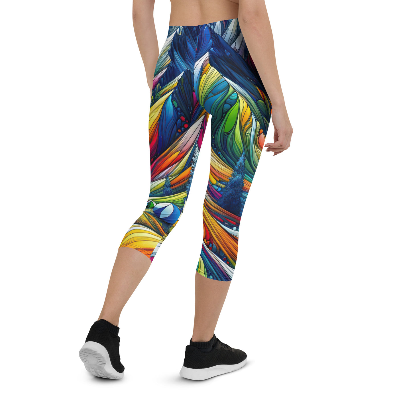 Surreale Alpen in abstrakten Farben, dynamische Formen der Landschaft - Capri Leggings (All-Over Print) camping xxx yyy zzz