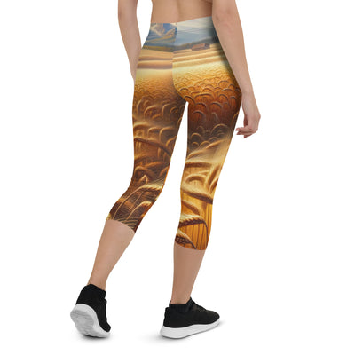 Ölgemälde eines bayerischen Weizenfeldes, endlose goldene Halme (TR) - Capri Leggings (All-Over Print) xxx yyy zzz