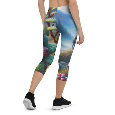 Ölgemälde einer Nahaufnahme von Alpenbeeren in satten Farben und zarten Texturen - Capri Leggings (All-Over Print) wandern xxx yyy zzz