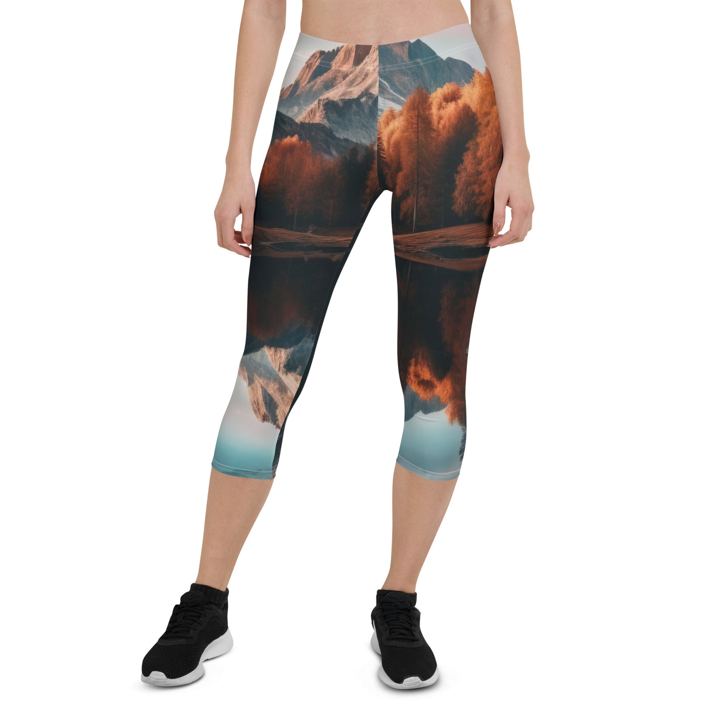 Bergsee, Berg und Bäume - Foto - Capri Leggings (All-Over Print) berge xxx XL