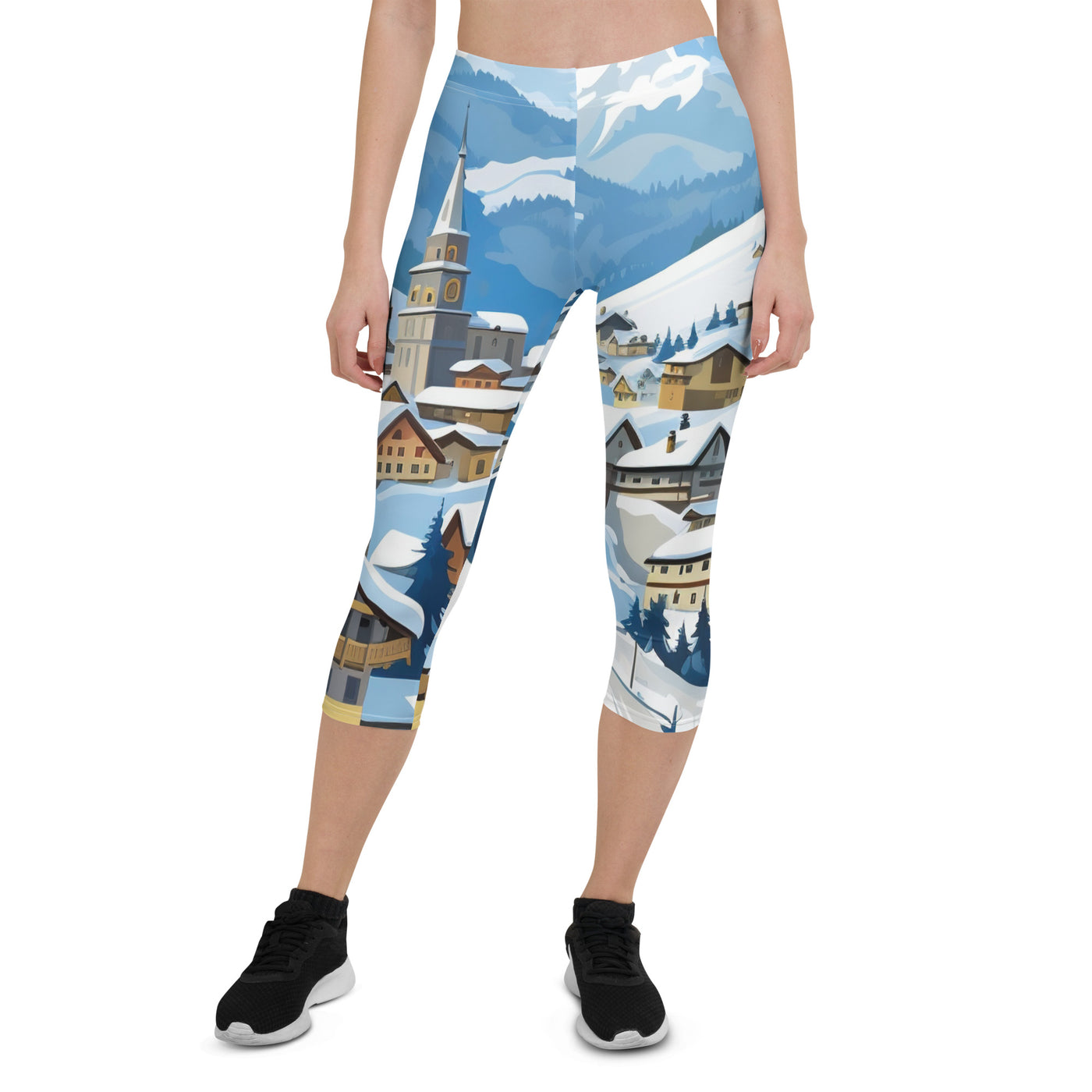 Kitzbühl - Berge und Schnee - Landschaftsmalerei - Capri Leggings (All-Over Print) ski xxx XL