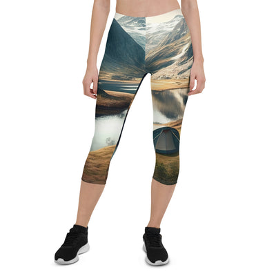 Zelt, Berge und Bergsee - Capri Leggings (All-Over Print) camping xxx XL