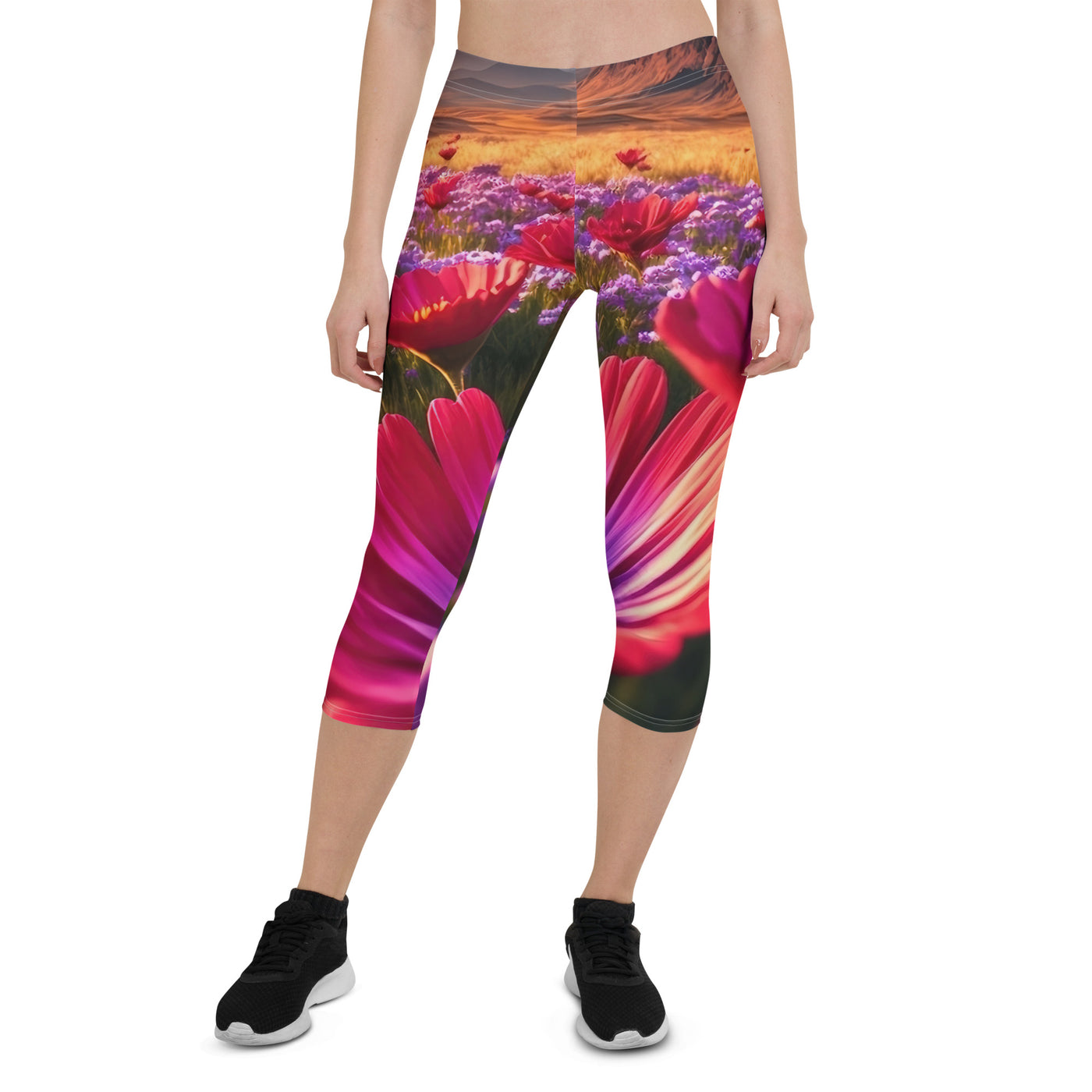 Wünderschöne Blumen und Berge im Hintergrund - Capri Leggings (All-Over Print) berge xxx XL