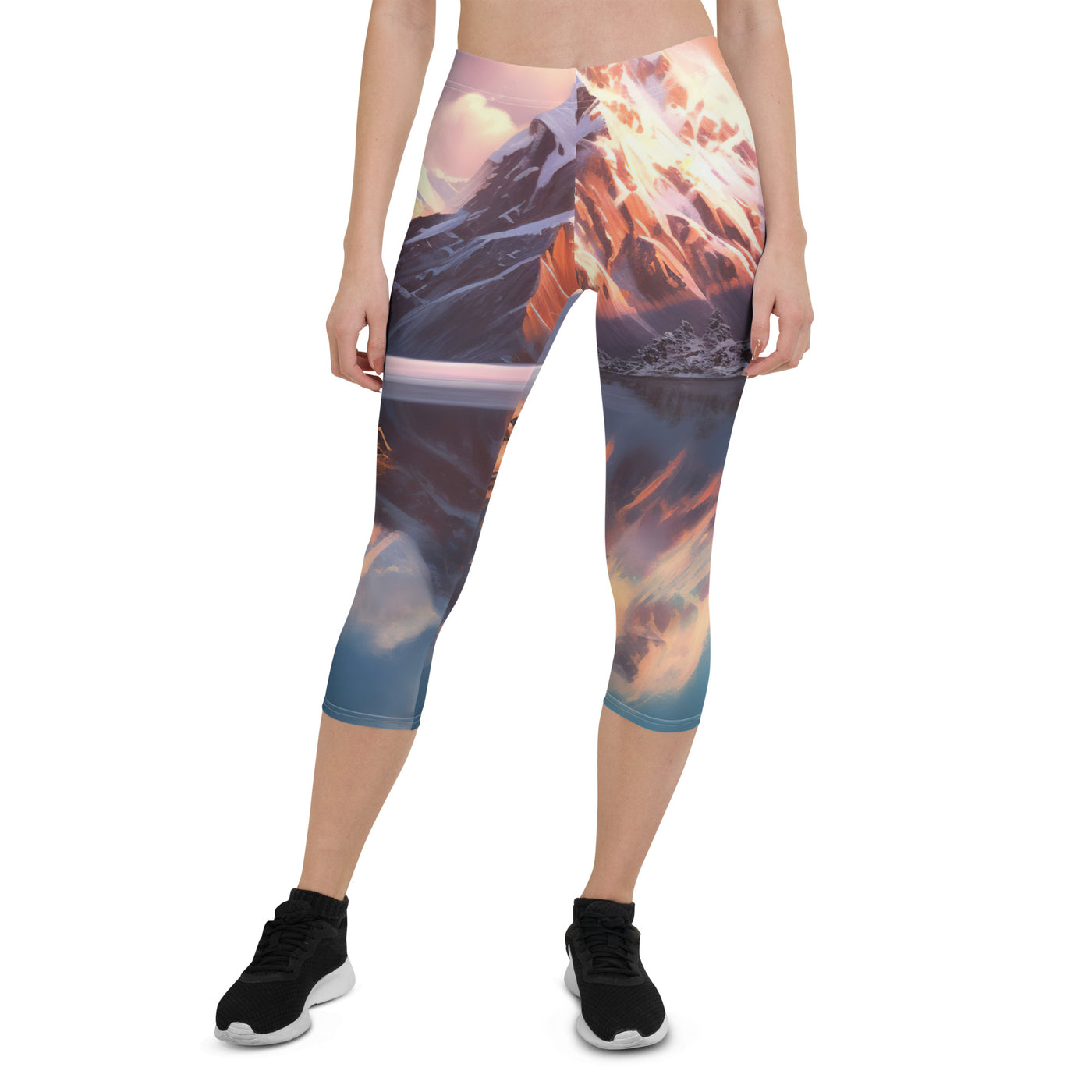 Berg und Bergsee - Landschaftsmalerei - Capri Leggings (All-Over Print) berge xxx XL