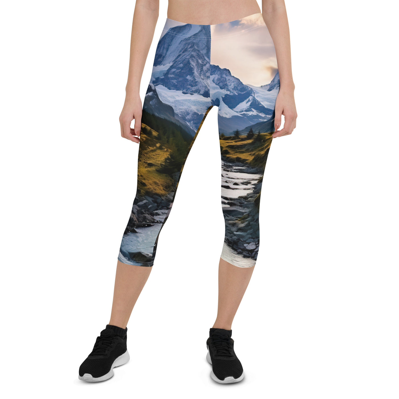 Berge und steiniger Bach - Epische Stimmung - Capri Leggings (All-Over Print) berge xxx XL