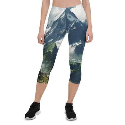 Gigantischer Berg - Landschaftsmalerei - Capri Leggings (All-Over Print) berge xxx XL