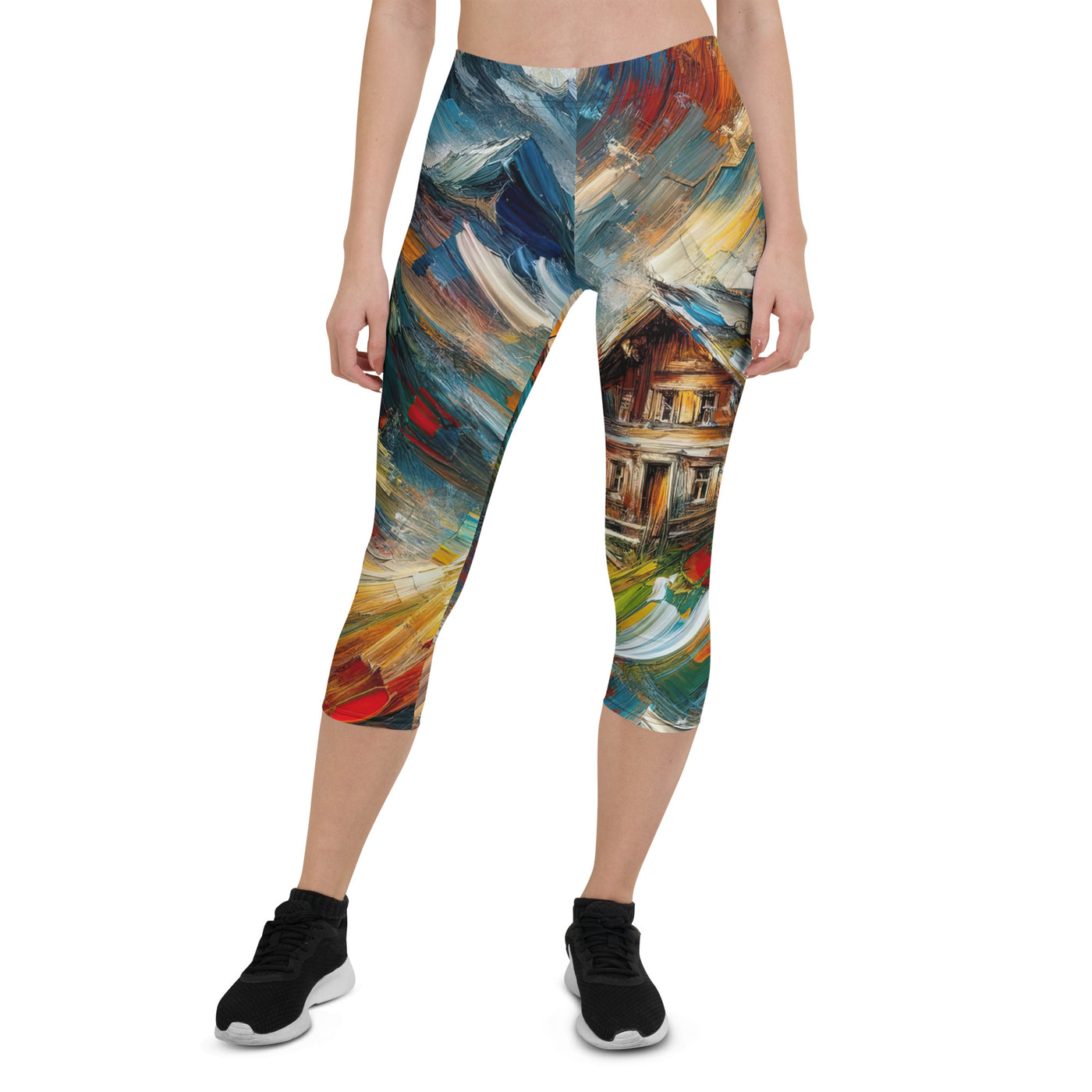 Expressionistisches Farbchaos der Alpen und Schönheit der Berge - Abstrakt - Capri Leggings (All-Over Print) berge xxx yyy zzz XL