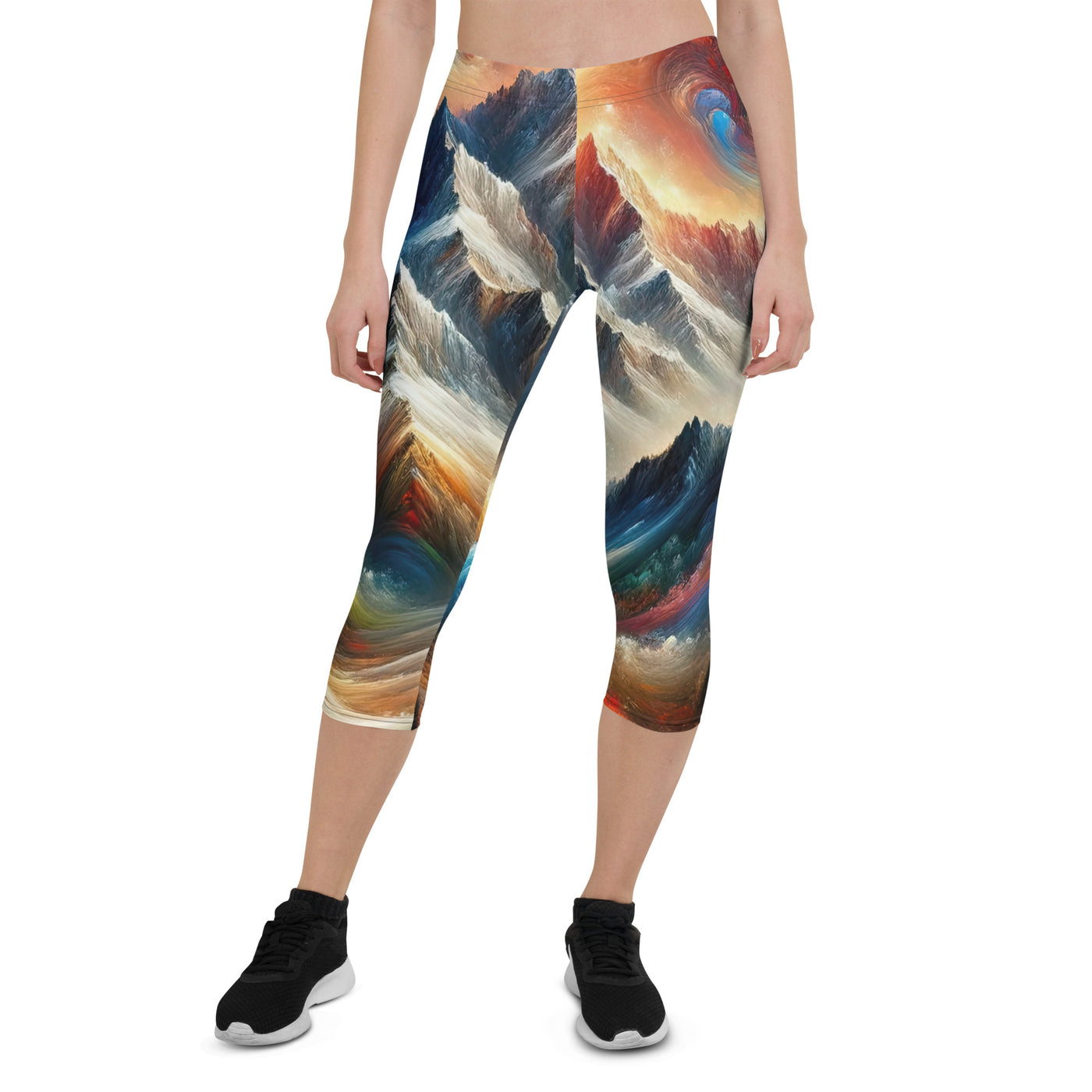 Expressionistische Alpen, Berge: Gemälde mit Farbexplosion - Capri Leggings (All-Over Print) berge xxx yyy zzz XL