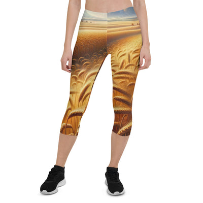 Ölgemälde eines bayerischen Weizenfeldes, endlose goldene Halme (TR) - Capri Leggings (All-Over Print) xxx yyy zzz XL