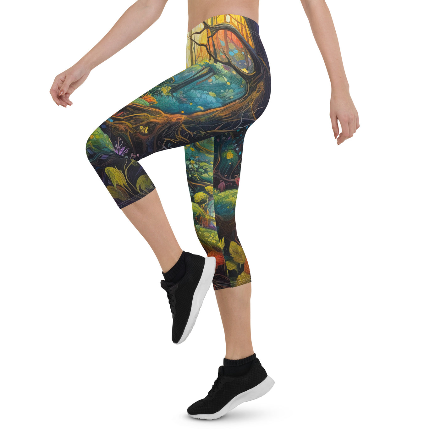 Wald und Wanderweg - Bunte, farbenfrohe Malerei - Capri Leggings (All-Over Print) camping xxx